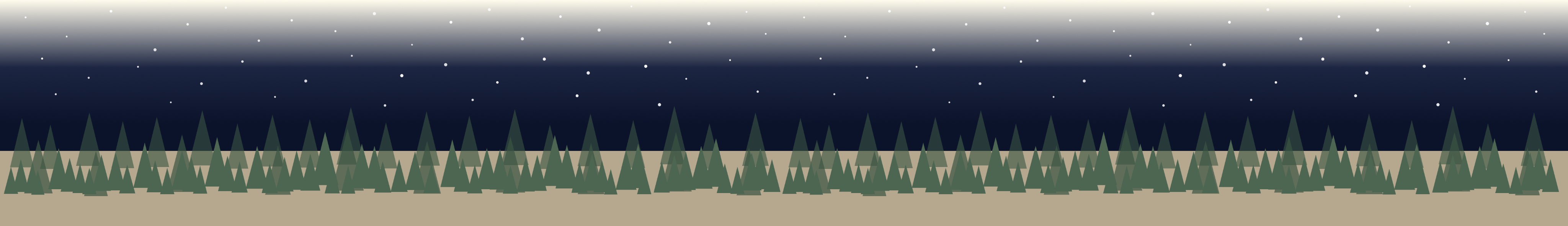 Stars in the sky, and a forest of trees